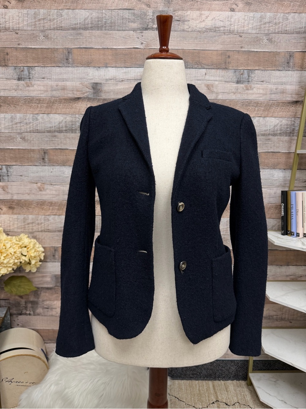 Gap navy blue wool Academy blazer